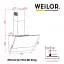 Витяжка декоративна похила WEILOR PDS 6140 BL 750 LED Strip - мініатюра 10