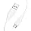 Дата кабель Hoco X124 Bien silicone USB to Type-C 3A (1m) White - мініатюра 2