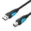 Кабель до принтеру Vention USB A Male - B Male Print 2m Black (VAS-A16-B200) - мініатюра 1