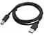 Кабель USB 2.0 AM - USB BM, 1.8 м, чорний, Patron (CAB-PN-AMBM-18) - мініатюра 1