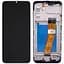 Дисплей Samsung A025 Galaxy A02s /M025 чорний, 160.5 x 72 mm, жовтий шлейф, оригінал PRC, з рамкою - мініатюра 1