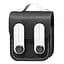 Кожаный футляр Briefcase для наушников AirPods 1/2 Black/White - миниатюра 1