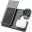 Зарядка Qi Hoco Flash folding 3-in-1 Wireless Fast Charger CQ2 (Sam Watch/phone/earphone, 15wqi, 27w Type-C) - миниатюра 1