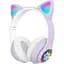 Бездротові навушники Cat ear VZV-23M/7805 Bluetooth з вушками LED Фіолетові - мініатюра 1