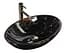Умивальник Rea Pamela 33x53 black marble shiny (REA-U5067), Глянцева - мініатюра 1