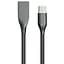 Кабель PowerPlant USB-Type-C, 2м, силикон, черный - миниатюра 1