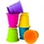 Іграшка Fat Brain Toys Suction Kupz М'які чашки тактильна 6 шт. (F183ML) - мініатюра 1