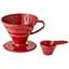 Пуровер пластиковый Hario V60 01, красный (VD-01R) - миниатюра 2