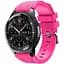 Силиконовый ремешок Watchbands для Samsung Gear S3 Samsung Galaxy Watch 46mm Silver - розовый (WB001PINK) - миниатюра 1