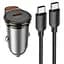 АЗУ Hoco NZ16 Rigorous PD30W (1USB-C) + кабель Type-C to Type-C Metal grey - миниатюра 1