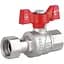 Кран кульовий Thermo Alliance Forte 1/2" ВВ прямий, PN40, з накидною гайкою, метелик SF260W15 - мініатюра 1