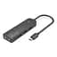 Хаб USB 3.1 Type-C -> 3xUSB 3.0/MicroUSB/3.5mm Sound Adapter чорний Vention - мініатюра 1
