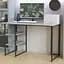 Стол письменный Кевин Ferrum-decor 75x120x70 Черный металл ДСП Бетон 32 мм (FRD-106570) - миниатюра 1