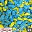 Грунт Аква Ginger Pro 2.5 кг №23 желто-голубой 5-10 мм - миниатюра 2