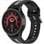 Ремешок для Samsung Galaxy Watch FE - черно-серый ширина крепления 20мм силикон Watchbands D2 (FEWB67646847) - миниатюра 1