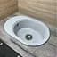 Кухонная мойка Adamant OVALE old stone 610x420x180 мм, с крылом 61 см - миниатюра 3