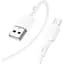 Кабель Hoco X83 USB to Micro 2.4A 1 м PVC PVC connectors белый - миниатюра 1