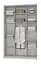 Шафа-купе дводверна MebelStar Комбо AL ДСП/Дзеркало 150x45x240 см Кашемір (MBS-4108) - мініатюра 2