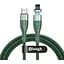 Кабель магнитный с быстрой зарядкой Elough 14 Contact 3 A, Type C - Lightining 2 м, Green - плоский коннектор - миниатюра 1