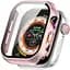Чохол-накладка DK для Apple Watch 42mm (Series 10) Пластик Soft-Touch Glass Full Cover (pink rose) - мініатюра 1