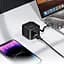 Адаптер мережевий із вбудованим кабелем USB-C - HOCO C154A Changer PD charger with telescopic cable 20W чорний - мініатюра 3