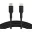 Кабель Belkin Boost Up Charge Braided USB-C to Lightning 1м Black (CAA004BT1MBK) [158800] - мініатюра 1