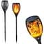 Садовий світильник Solar flame led light sensor activated 58см 600мАч Водонепроникний ліхтар факел Чорний - мініатюра 1