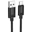 Кабель для заряджання Hoco X122 USB-A - Type-C силіконовий 1 м підтримка швидкої зарядки до 3 A Чорний - мініатюра 2