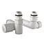 Набір Кран вентильний кутовий з американкою Solomon Lux 1/2″ White 7777 TEN (2шт.) 000020287 - мініатюра 2