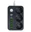 Сетевой фильтр-удлинитель LogicPower LPF24-USB6, 3x220V-2500W, 6xUSB-3.4A - миниатюра 1