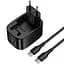 СЗУ Hoco CS102A Folding PD30W+QC3.0 (1USB-A/1C) + кабель Type-C to Type-C Black - миниатюра 3