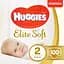 Подгузники Huggies Elite Soft 2 (4-6 кг), 100 шт. - миниатюра 1