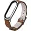 Шкіряний ремінець Primo Mijobs для фітнес-браслета Xiaomi Mi Band 4 Brown Silver - мініатюра 1