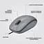 Комп'ютерна миша Logitech M110 Silent-MID GRAY-USB-AKOYA teh0022045 - мініатюра 4