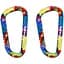 Брелок-карабін Munkees 3327 Flower colored 6х60 мм Multi Color (1012--3327-MC) - мініатюра 1