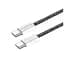 Дата кабель USB-C to USB-C 2.0m (braided cotton) (PD Fast Charging 60W) 3.0А black ColorWay (CW-CBPDCC068-BK) - мініатюра 6