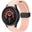 Ремешок для Samsung Galaxy Watch 5 Pro 45mm - розово-белый ширина крепления 20мм силикон Watchbands Cls-line-black (W35-9WB69551119) - миниатюра 1