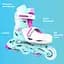 Ролики Neon Inline Skates Розмір 30-33 Бірюзовий - мініатюра 4