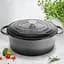 Каструля чавунна емальована овальна з кришкою Heinner сіра (HR-ZVC-S26OV) - мініатюра 4