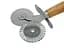 Колесо кулинарное нож для пиццы и теста двойной с деревянной ручкой, Kitchen Master 84236 - миниатюра 3