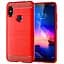 Протиударний бампер PRIMO Carbon Fiber Series для Xiaomi Redmi Note 6 Pro Red - мініатюра 1