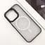 TPU+PC чохол Blueo Skin Friendly Frosted with MagSafe для Apple iPhone 16 Pro Max (6.9) Чорний / Белое кольцо - мініатюра 2