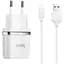 Мережевий зарядний пристрій Hoco C11 + Cable USB-A to MicroUSB White [63486] - мініатюра 1
