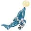 Лодка на радиоуправлении SHT 3738AD Dolphin 2.4G Blue / White - миниатюра 1