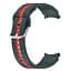 Браслет D2 для Samsung Galaxy Watch 6 - темно-зелено-красный ширина крепления 20мм силикон Watchbands (W17-2WB534554354) - миниатюра 3