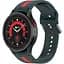 Браслет D2 для Samsung Galaxy Watch 5 - темно-зелено-красный ширина крепления 20мм силикон Watchbands (W17-2WB12312664) - миниатюра 1