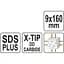 Сверло по железобетону Yato SDS+ Premium Х-тип Ø=9х160 мм 4 режущие пруги (YT-41939) - миниатюра 5
