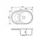 Кухонная мойка Adamant SHELL белая 770x495x200 мм, с крылом 77 см - миниатюра 2