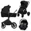 Універсальна коляска 3 в 1 Lionelo Mika Plus 3in1 Black Onyx (LO- MIKA PLUS 3IN1 BLACK ONYX) - мініатюра 1