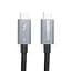 Кабель PowerPlant Thunderbolt 3, USB-C - USB-C, 40Gbps, 100W, 20V/5A, 4K/60HZ, 1м - миниатюра 1